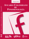Anuario Colombiano de Fenomenología, vol. XIV